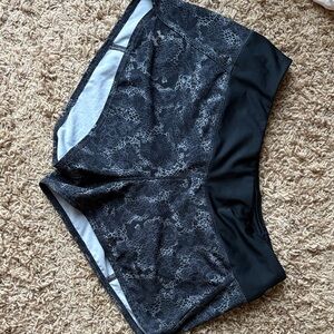 Under Armour Black and Gray Athletic Shorts Heat Gear